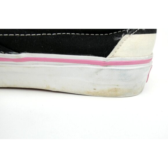 Vans Pink Black White Print Canvas Slip-On Shoes Women's 9.5/Men's 8 - Picture 7 of 15